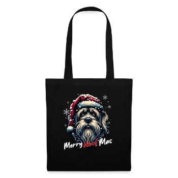 Père Noël Chien Noël Hommes et femmes - Sac en tissu - noir - Devant