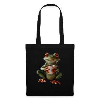 Grenouille - Sac en tissu - noir - Devant
