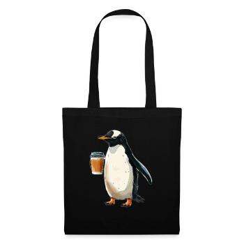 Pinguin - Stoffbeutel - Schwarz - Vorne
