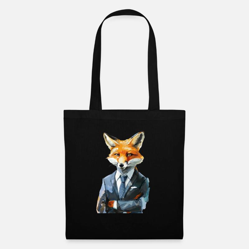 Fuchs - Stoffbeutel - Schwarz