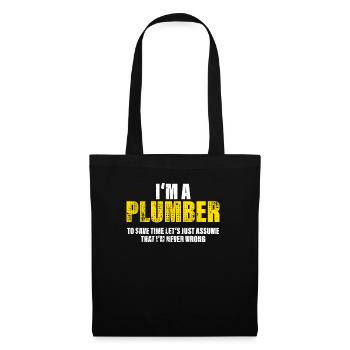 Plumber Funny Saying Profession Coworker Gift - Tote Bag - black - Front