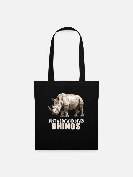 Rhino Nashörner Nashorn - Stoffbeutel - Schwarz