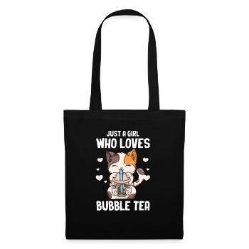Bubble Tea Boba BubbleTea Kawaii Japan Tea Kpop - Tote Bag - black - Front