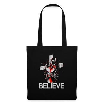 Jesus - Believe: Strong faith design - Tote Bag - black - Front