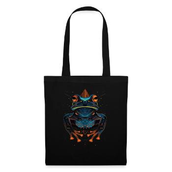 Frosch - Stoffbeutel - Schwarz - Vorne