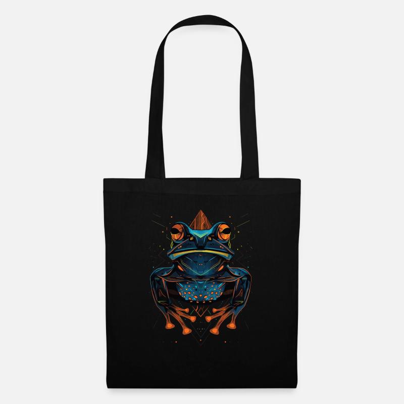 Frosch - Stoffbeutel - Schwarz