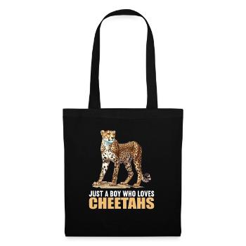 Cheetah Geparde Gepard - Stoffbeutel - Schwarz - Vorne