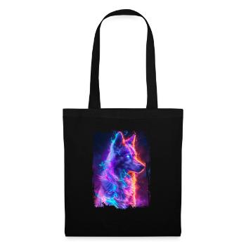 Chien - Sac en tissu - noir - Devant