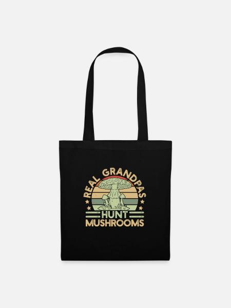 Mushroom Foraging Hunter Grandpas Hunt Mushrooms - Stoffbeutel - Schwarz