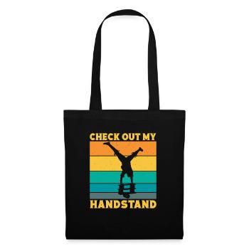 Découvrez mon idée de cadeaux d’artiste de cirque en équilibre sur les mains - Sac en tissu - noir - Devant