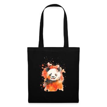 Panda - Sac en tissu - noir - Devant