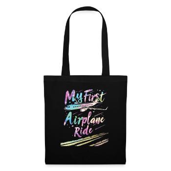 My first plane trip First time flying - Tote Bag - black - Front