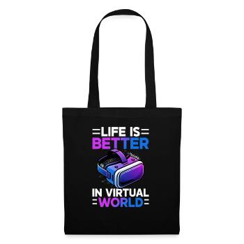 Virtual Reality Athlete Witzer VR Gamer Headset - Tote Bag - black - Front