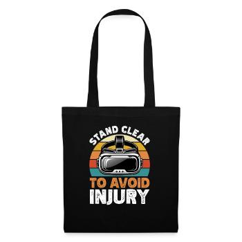 Virtual Reality Athlete Witzer VR Gamer Headset - Tote Bag - black - Front