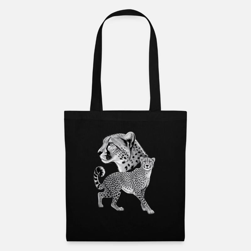 Guépard - Sac en tissu - noir
