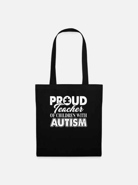 Proud Teacher Of A Children With Autism - Tote Bag - black