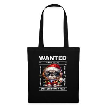 Père Noël Chien Noël Hommes et femmes - Sac en tissu - noir - Devant