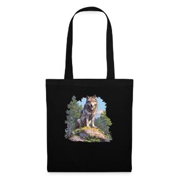 Loups Loup - Sac en tissu - noir - Devant