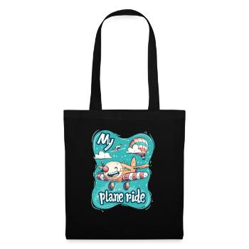 My first plane trip First time flying - Tote Bag - black - Front