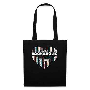 I Un bibliothécaire accro aux livres Lecture - Sac en tissu - noir - Devant