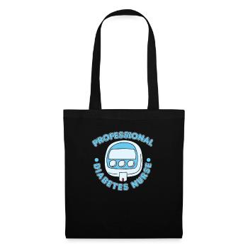 Infirmière en diabète - Sac en tissu - noir - Devant