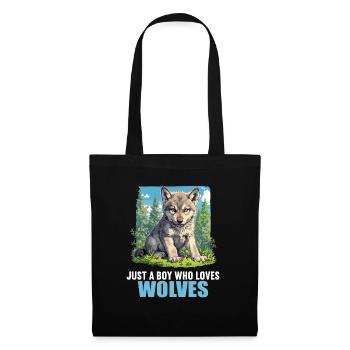 Loups Loup - Sac en tissu - noir - Devant