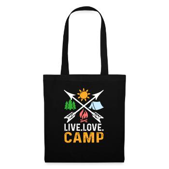 Camping Live Love Camp - Tote Bag - black - Front