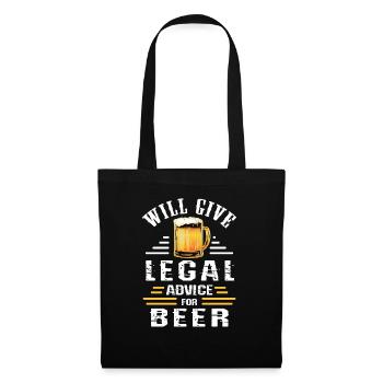 Law Attorney Give Legal Advice For Beer Lawyer - Tote Bag - black - Front