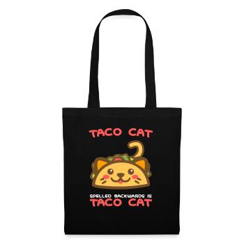 Taco Cat Spelled Backwards Is Taco Cat Lover Gift - Tote Bag - black - Front