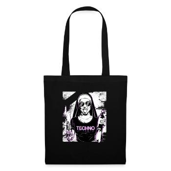 Rebellious Nun Techno Party Hardstyle - Sac en tissu - noir - Devant