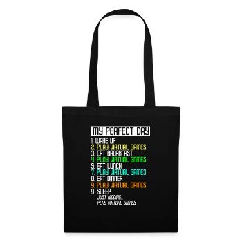 Virtual Reality Athlete Witzer VR Gamer Headset - Tote Bag - black - Front