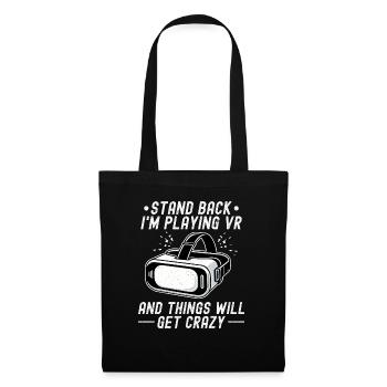 Virtual Reality Athlete Witzer VR Gamer Headset - Tote Bag - black - Front