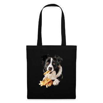 Border Collie - Sac en tissu - noir - Devant