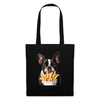 Boston Terrier - Stoffbeutel - Schwarz - Vorne