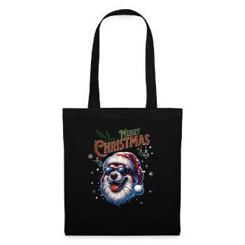 Père Noël Chien Noël Hommes et femmes - Sac en tissu - noir - Devant