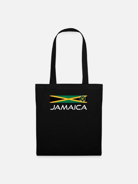Jamaica Jamaika Rasta Raggea Rastafari Flagge - Stoffbeutel - Schwarz