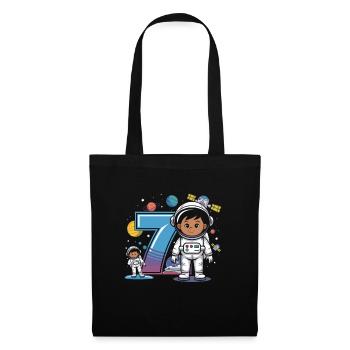 7th Birthday Astronaut Space Adventure for Boys - Tote Bag - black - Front