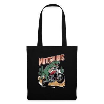Motosaurus - Dinosaur & Motorcycle - Tote Bag - black - Front
