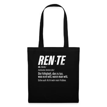 Légende de la retraite Drôle de pension Pension Retraité - Sac en tissu - noir - Devant