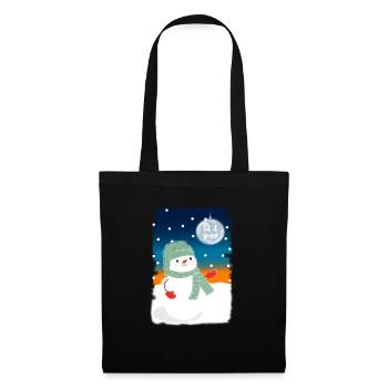bonhomme de neige Let It Snow Man Lover cadeau - Sac en tissu - noir - Devant