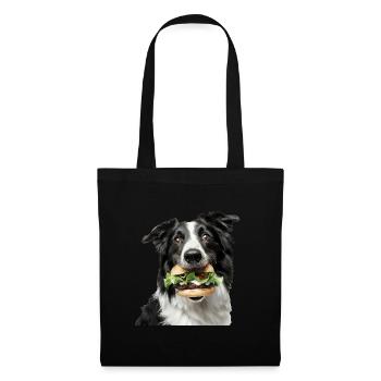 Border Collie - Sac en tissu - noir - Devant