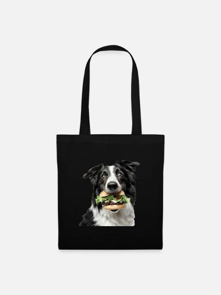 Border Collie - Stoffbeutel - Schwarz