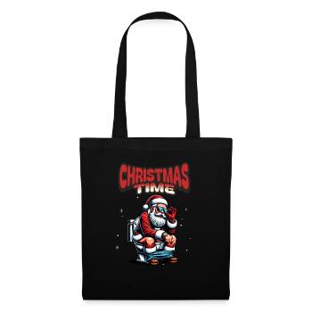 Père Noël Noël Hommes et femmes - Sac en tissu - noir - Devant