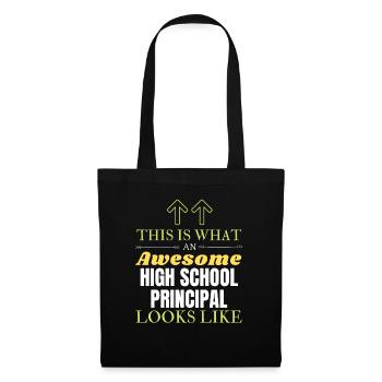 Voici à quoi ressemble un directeur d’école secondaire génial - Sac en tissu - noir - Devant