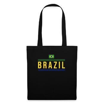 Brasilien Brazil shirt Brasilianer Rio de Janeirao - Stoffbeutel - Schwarz - Vorne