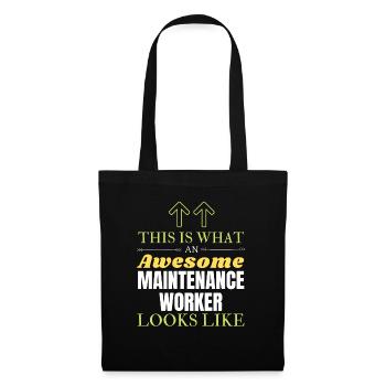 This is What an Awesome Maintenance Worker Looks L - Tote Bag - black - Front