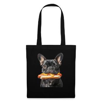 Bouledogue français - Sac en tissu - noir - Devant