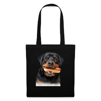 Rottweiler - Sac en tissu - noir - Devant