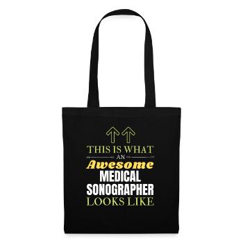 So sieht ein großartiger medizinischer Sonograph aus - Stoffbeutel - Schwarz - Vorne