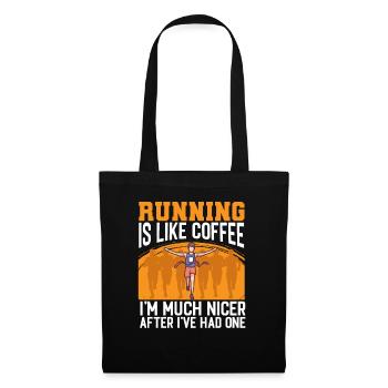 Faire du jogging comme du café, je suis plus sympa en courant - Sac en tissu - noir - Devant